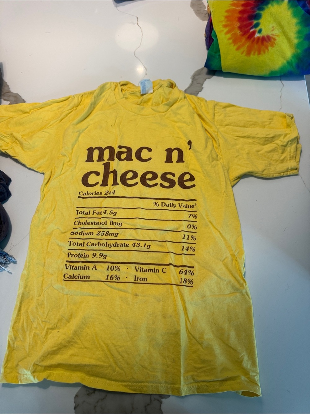 Yellow "mac n' cheese" Graphic Tee